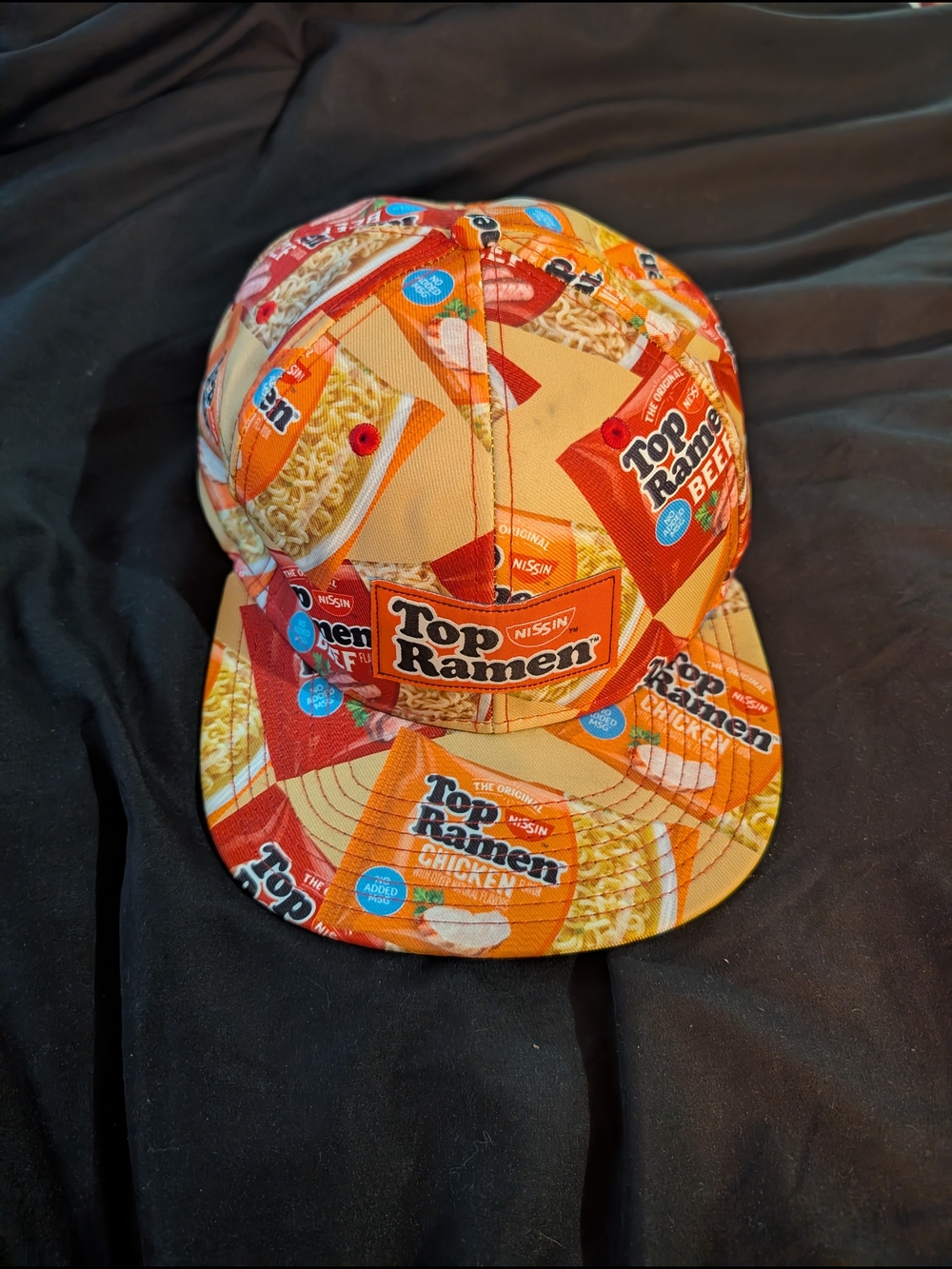 H3 Orange & Red Top Ramen  Snapback Hat